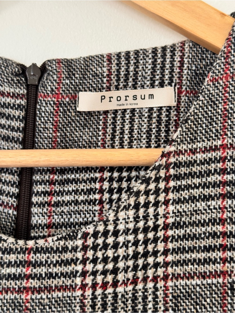 Vintage Prorsum Plaid Midi Jumper Dress Made in Korea. Vintage 1990s / Y2K era - Picture 4 of 7